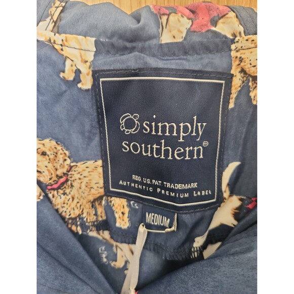 Simply Southern Women's Half-zip Windbreaker w/ Dogs All Over Size M NWT - Picture 2 of 8